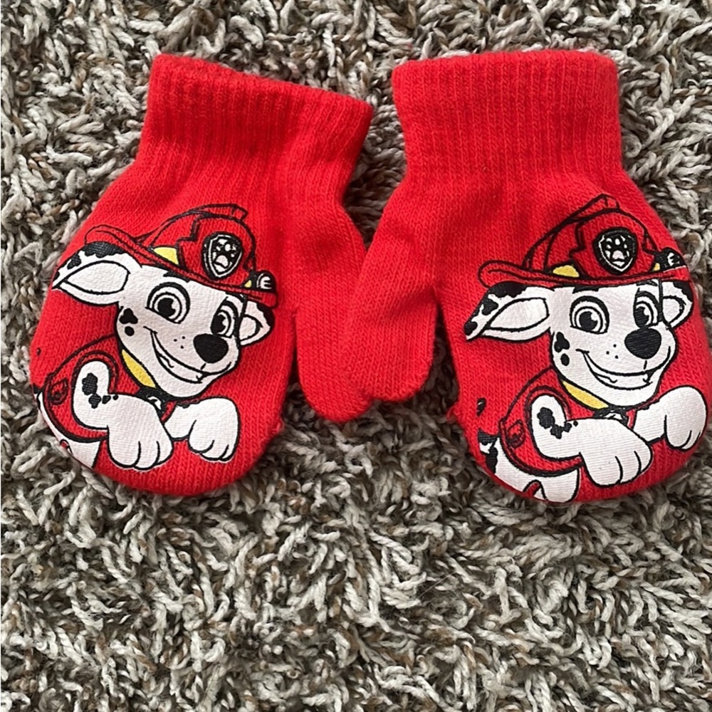Paw Patrol Marshall Mittens (Red) ❄️